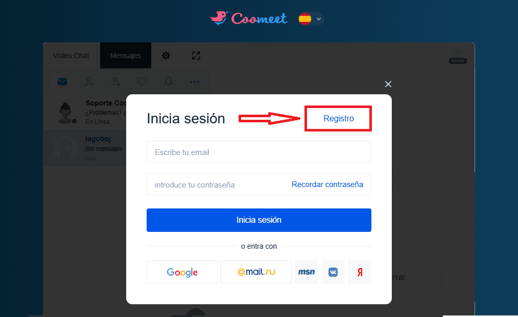 Cómo ser modelo webcam. Registracion en Coomeet - formulario de inscripción