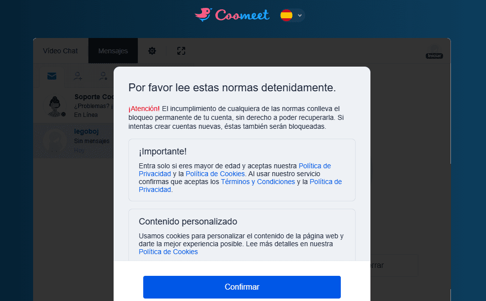 Cómo ser modelo webcam. Registracion en Coomeet - Reglas