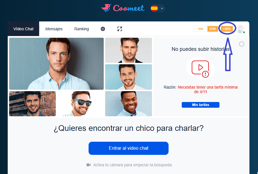 Programa de afiliados para modelos de Coomeet